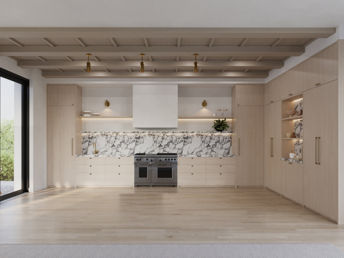 Casa Sera — Kitchen and range — rendering